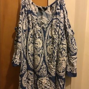 Blue/White Mini Dress